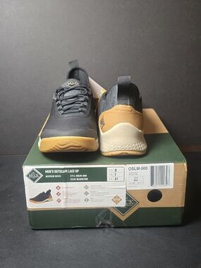 Muck Boot Men’s Outscape Lace-Up Boat Shoes - Black/Tan